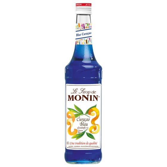 Sirup Curacao Blue alkoholfrei 0,7L Glas Pfandfrei Monin