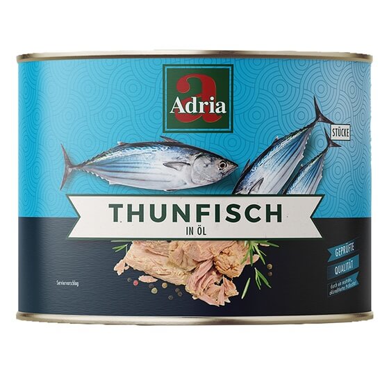Thunfisch in Öl und eigenem Saft 1,705kg/1,4kg Adria