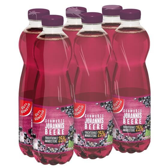Johannisbeer Nektar schwarz Einweg-Pfand 6x1Liter G&G