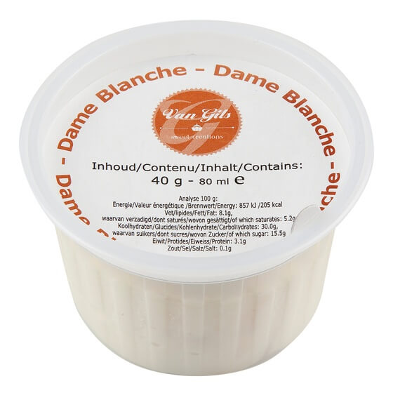 Dame Blanche(Vanilleeis mit Schokosauce) im Becher 36x80ml