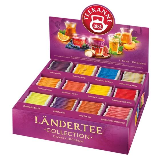 Ländertee-Collection Box 180BT 12Sorten 387g Teekanne