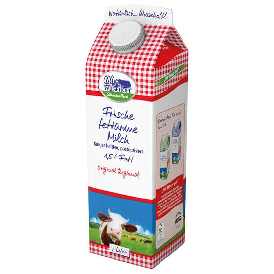 Fettarme Milch 1,5% ESL 1l Wiesehoff