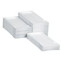 Teller Pappe "pure" weiss eckig 8x21cm 250St PapStar