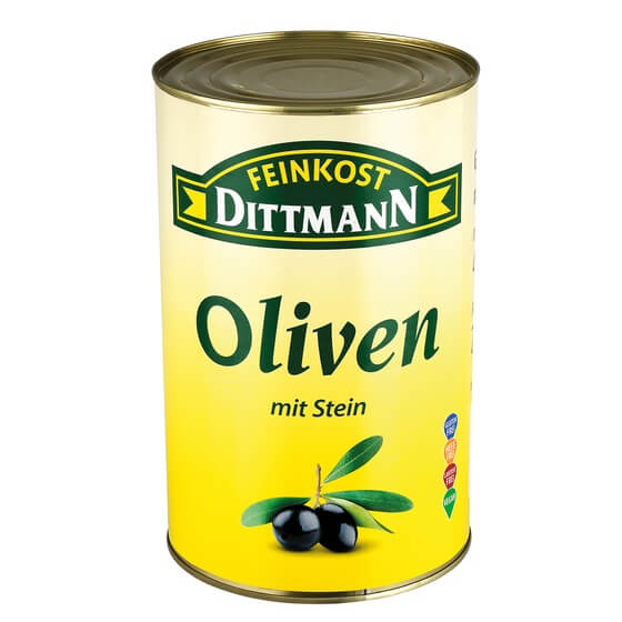 Oliven schwarz mit Stein 4kg/2,75kg Dittmann