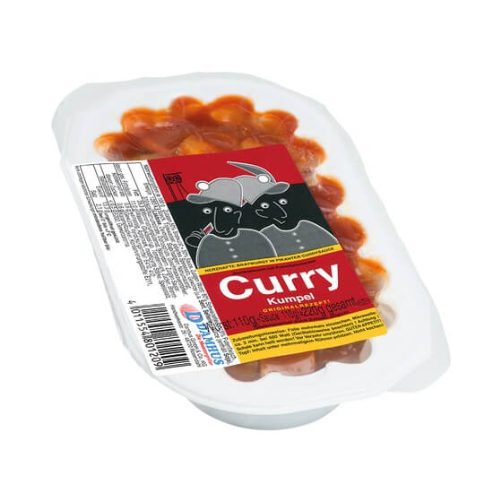 Curry Kumpel (geschn. Bratwurst in Currysauce) 220g Damhus