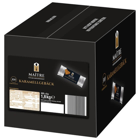 Karamellgebäck 300x6g Portionsgebäck Maitre