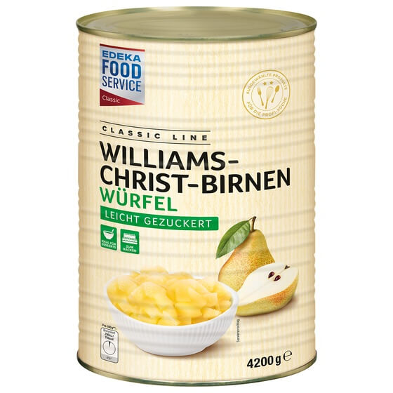 Birnenwürfel Williams Christ gezuckert 4,2kg/3,0kg EFS