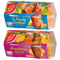 Fruchtmix exot & 5-Fruchtcocktail leicht gez 4x120g Sort G&G
