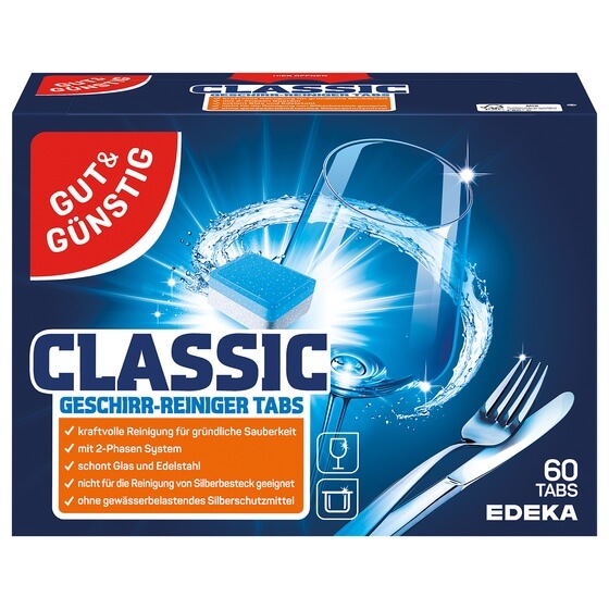 Geschirrreiniger Tabs Classic 60 Stück Gut & Günstig
