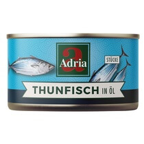 Thunfisch in SB-Öl und eigenem Saft 95g/62g Adria