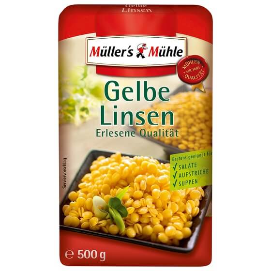 Gelbe Linsen 500g Müllers-Mühle