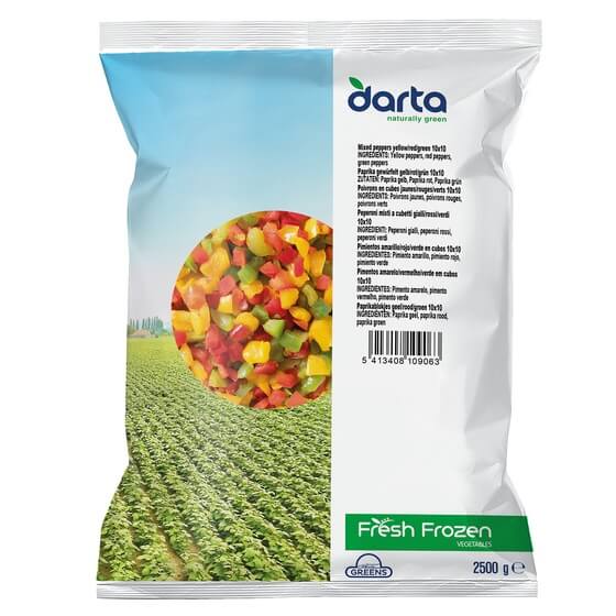 Darta Paprika Würfel 10x10mm 3-Fach 2,5 KG