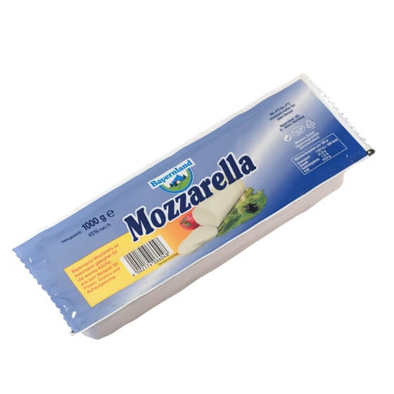 Mozzarella Rolle 45% F.i.Tr. 1kg Bayernland