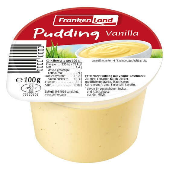 Pudding Vanille 1,5% Fett 20x100g Frankenland