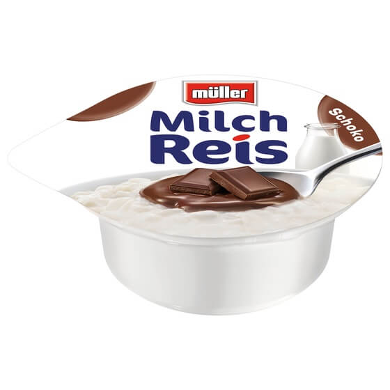 Milchreis Vanille/Schoko/Zimt/Apfel/Kirsch 12x125g Müller