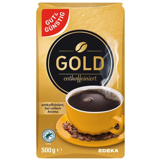 Röstkaffee Gold entkoffeiniert 500g G&G