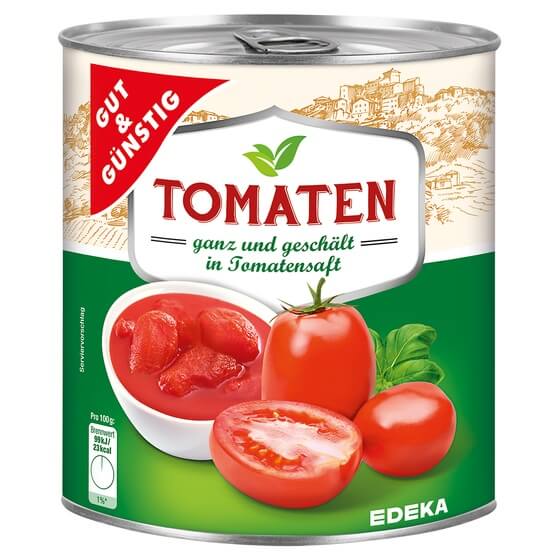 Tomaten geschält 800g/480g G&G