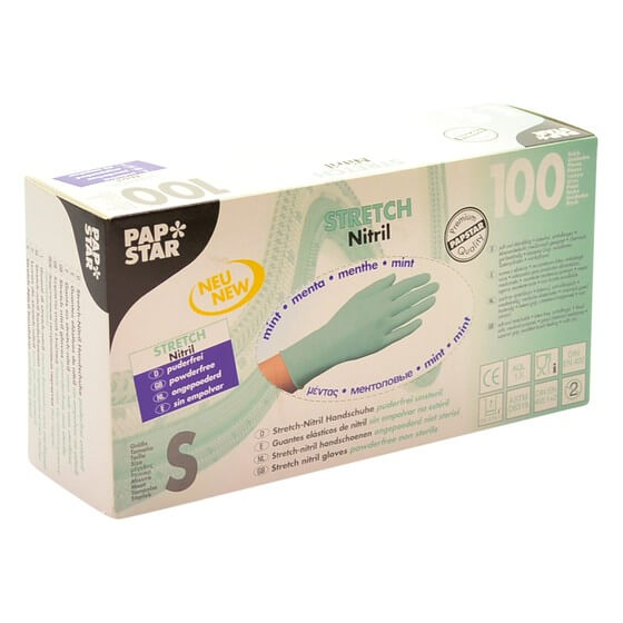 Handschuhe Stretch-Nitril mint Größe S 100St PapStar