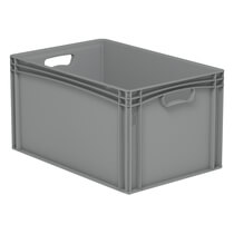 Kunststoffbehälter Euronormbox Vollwand 60x40x32 grau Surplu