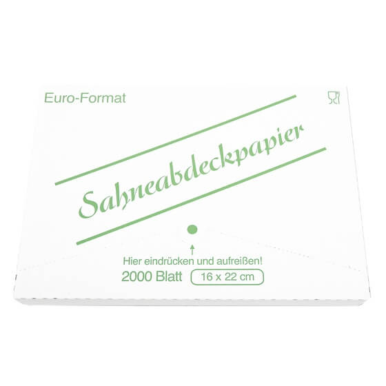 Sahne Abdeckpapier 16x22cm 2000St Brinkmann