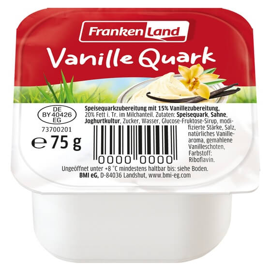 Speisequarkzubereitung mit Vanille 20% 15x75g Frankenland