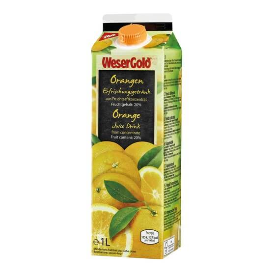Orangesaft 20% 1L Wesergold