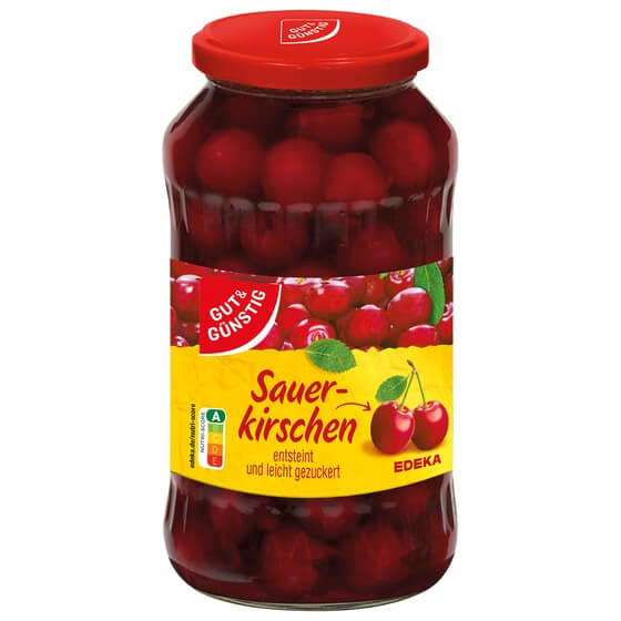 Sauerkirschen ohne Stein leicht gezuckert 680g/350g G&G