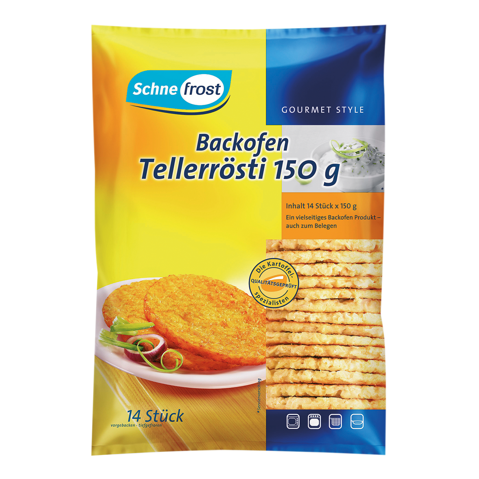 Backofen Tellerrösti 150g vorgebacken ODZ 2x14St. Schnefrost