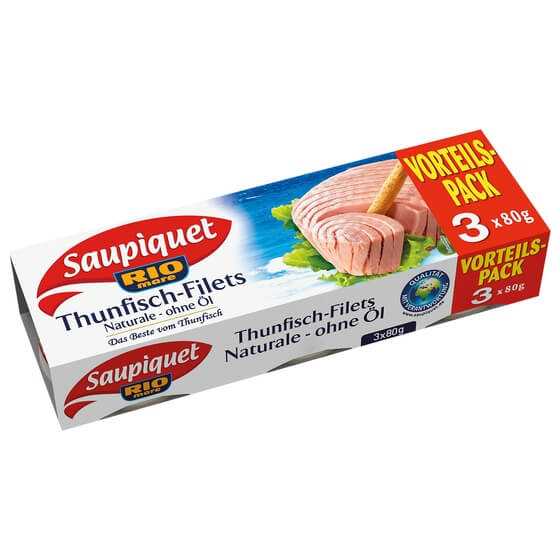 Thunfischfilets Naturale ohne Öl 3x80g Saupiquet