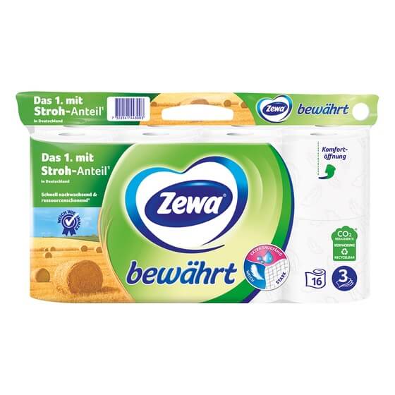 Zewa Bewährt Toilettenpapier 3-Lagig 16x150 Blatt