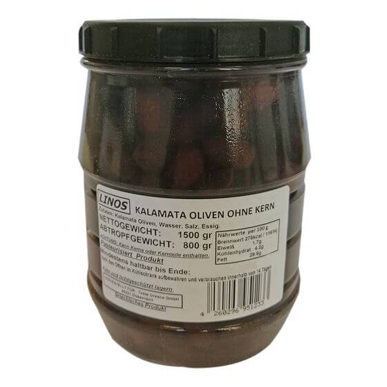Kalamata Oliven ohne Kern 1,5 kg