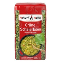 Grüne Schälerbsen Müllers-Mühle 500g