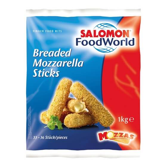 Breaded Mozzarella Sticks TK 1Kg 33-36Stück  Salomon