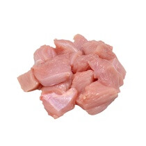 Putenbrustgulasch I mittel 24mm roh,natur ca.15kg