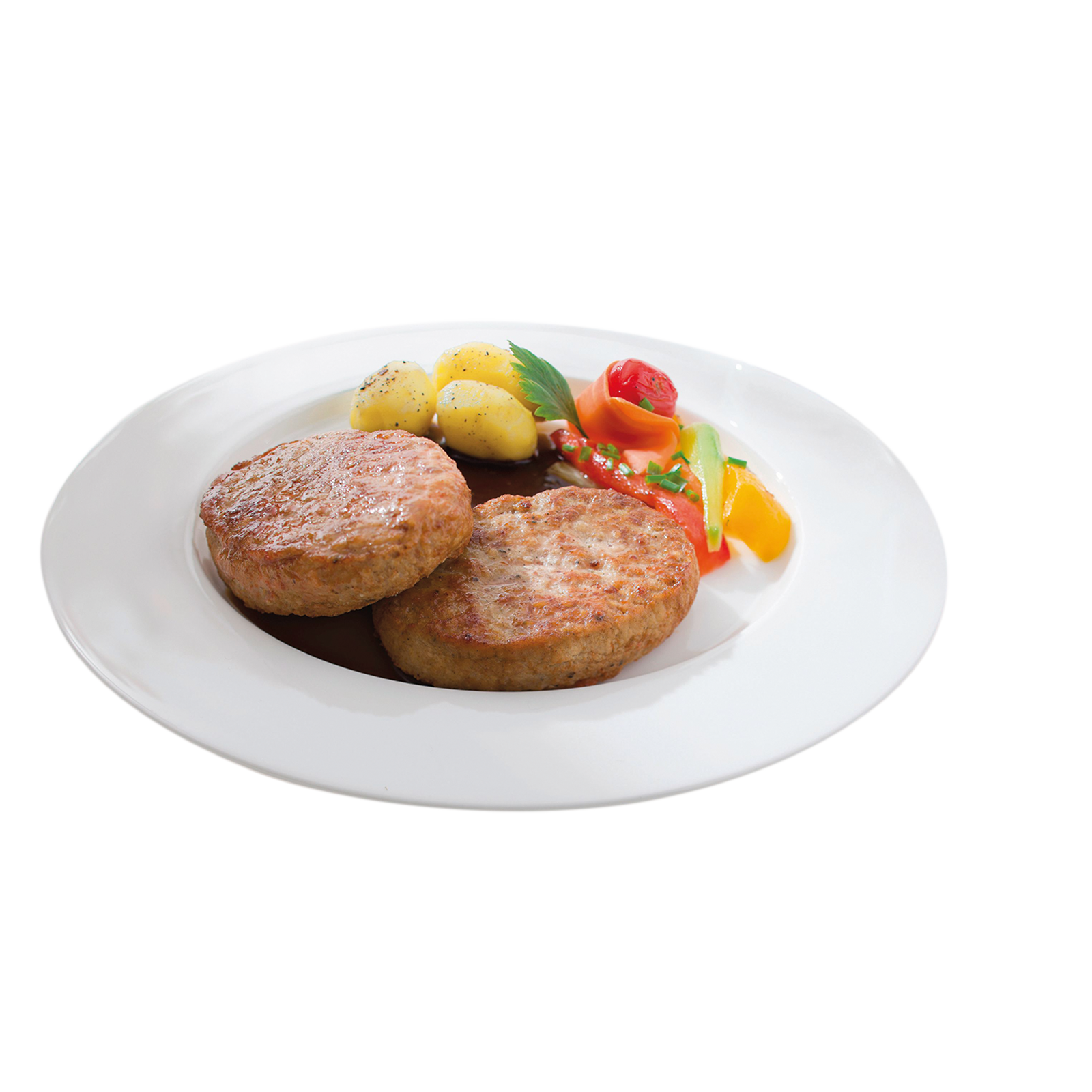 Geflügelfrikadelle Schonkost ohne Zwiebel gegart 60x100g