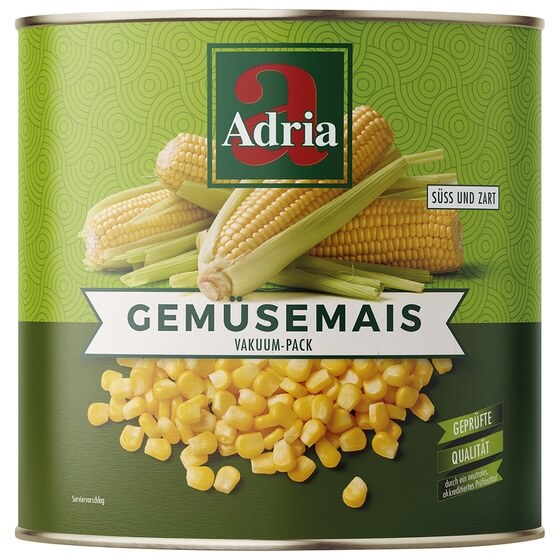 Gemüsemais Vakuum-Pack 2,125kg/1,84kg Adria