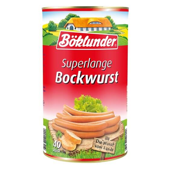 Bockwurst in Saitling 40 Stück 3,3kg/5,5kg Böklunder