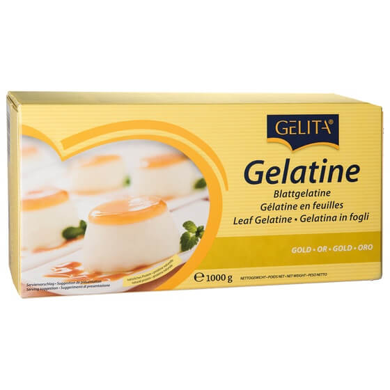Blattgelatine Gold weiß kaltlöslich 1kg Gelita