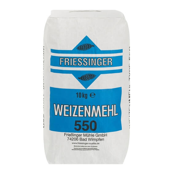 Weizenmehl Typ 550 ODZ 10kg Friessinger Mühle