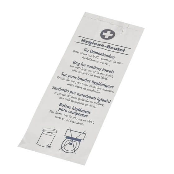 Hygienebeutel bedruckt Kraftpapier weiß 200St PapStar