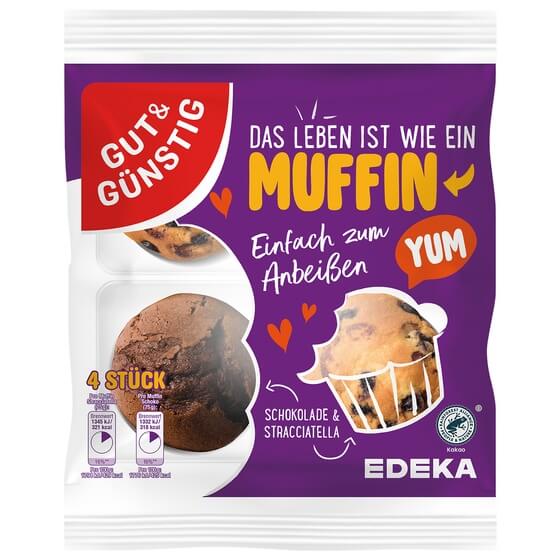 Muffin Schokolade/Stracciatella 4x75g 300g G&G