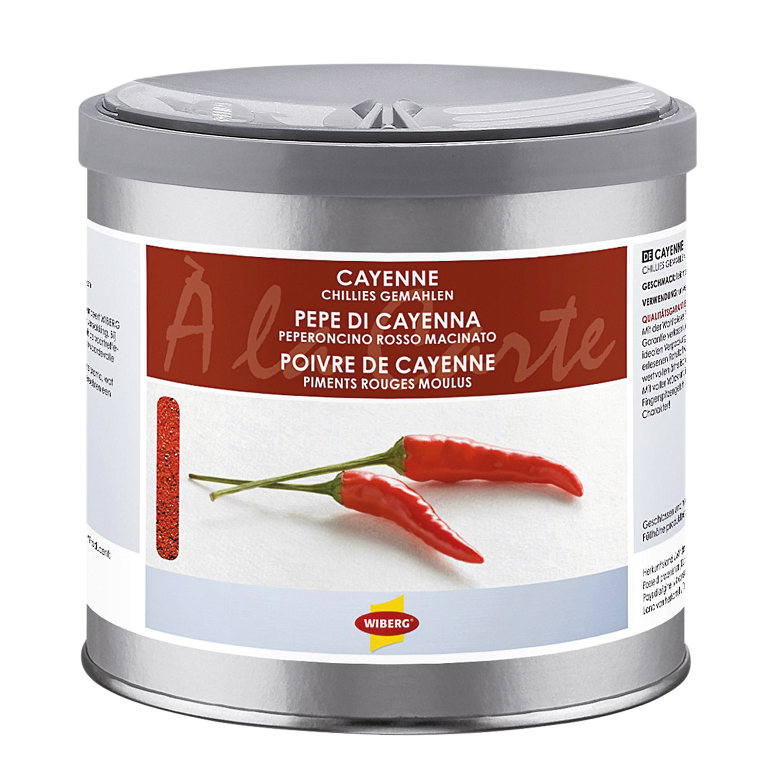 Cayenne-Chili-Pfeffer gemahlen 260g Dose Wiberg