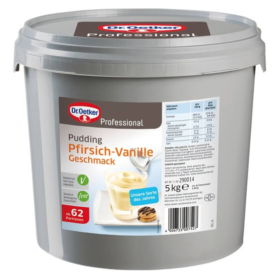 Pudding Pfirsich-Vanille 5kg Oetker
