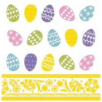 Serviette Ostern 3-lagig 33cm 100 Stück Papstar