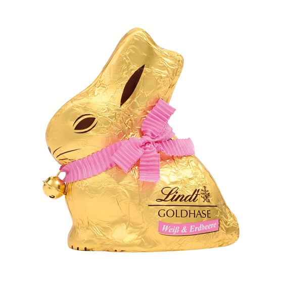Goldhase Weiss&Erdbeere 100g Lindt
