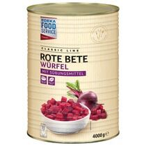Rote Bete Würfel mit Süßungsmittel 4kg/2,55kg EFS