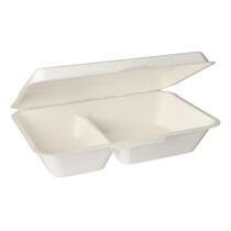 Menübox zweigeteilt Zuckerrohr 500St. 24x15,5cm Papstar