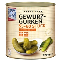 Gewürzgurken 55/60er mit Süßungsmittel 9,7kg/5,6kg EFS