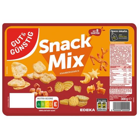 Snack-Mix Salzgebäck 300g G&G