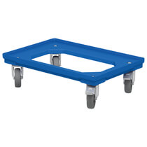 Rollwagen für Euronormboxen mit Bremse 61x41x17 blau Surplus